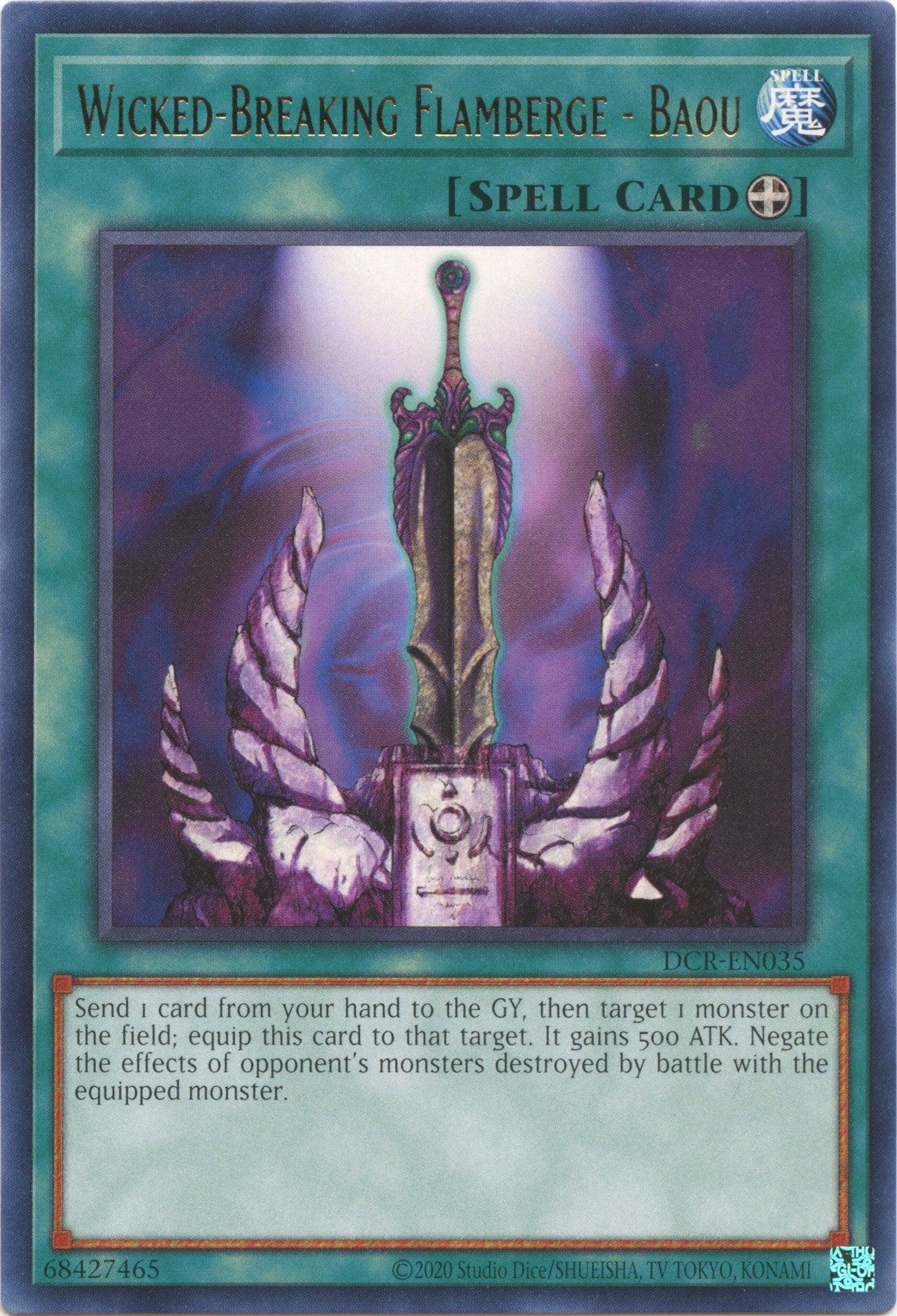Wicked-Breaking Flamberge - Baou (25th Anniversary) [DCR-EN035] Rare - Josh's Cards
