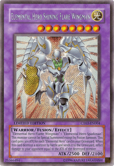 Elemental HERO Shining Flare Wingman [CT03-EN004] Secret Rare - Josh's Cards