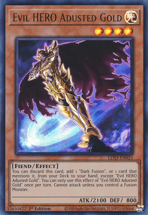 Evil HERO Adusted Gold [LDS3-EN025] Ultra Rare - Josh's Cards