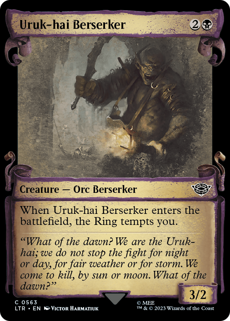 Uruk-hai Berserker (LTR-563) - The Lord of the Rings: Tales of Middle-earth: (Showcase) Foil