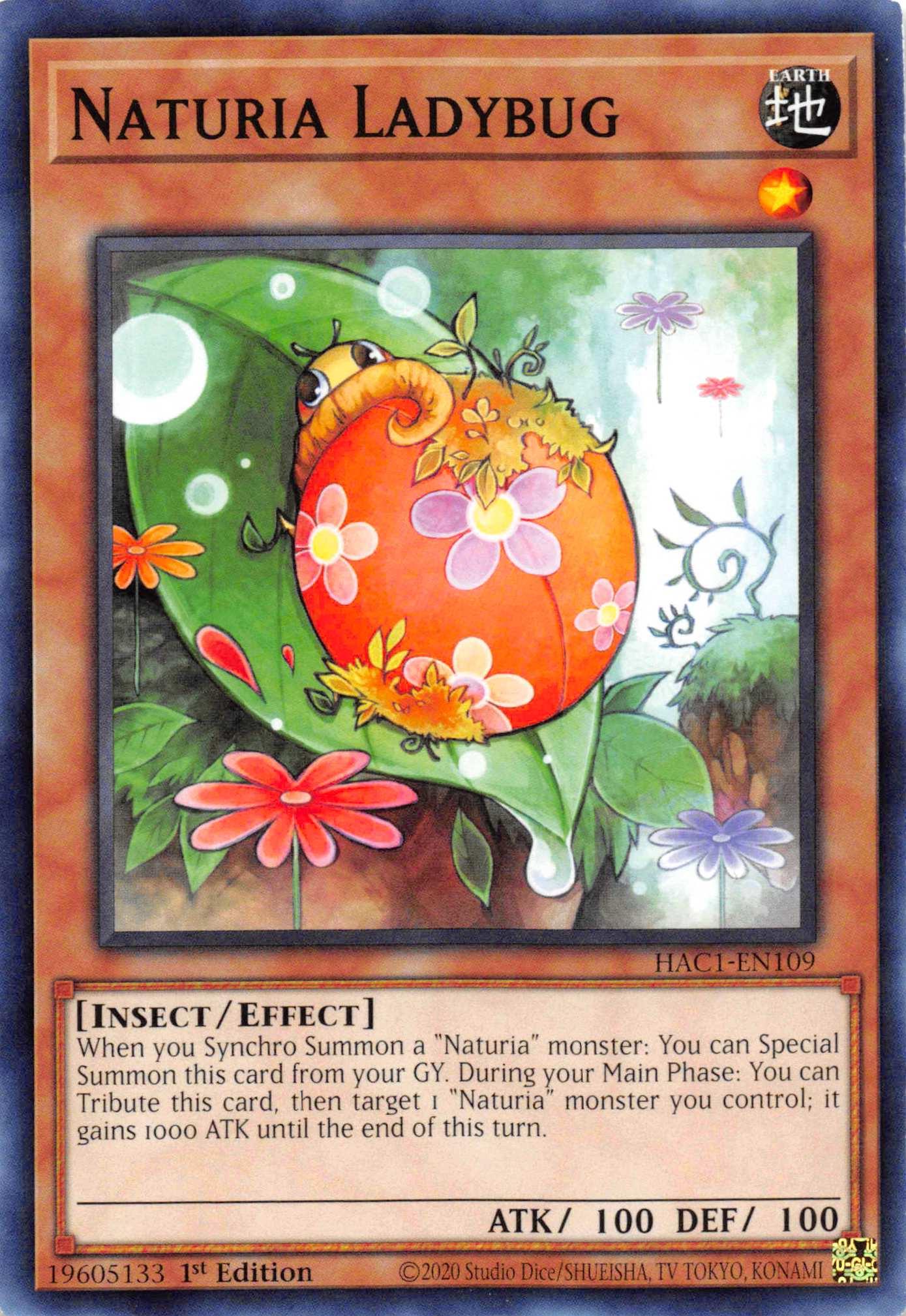 Naturia Ladybug [HAC1-EN109] Common - Josh's Cards