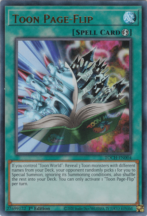 Toon Page-Flip [TOCH-EN004] Ultra Rare - Josh's Cards