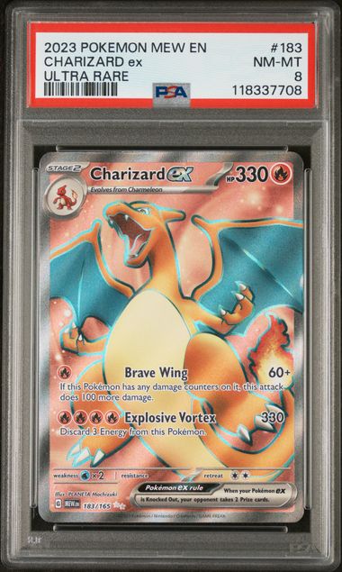 Charizard ex Pokemon 151 183/165 PSA 8