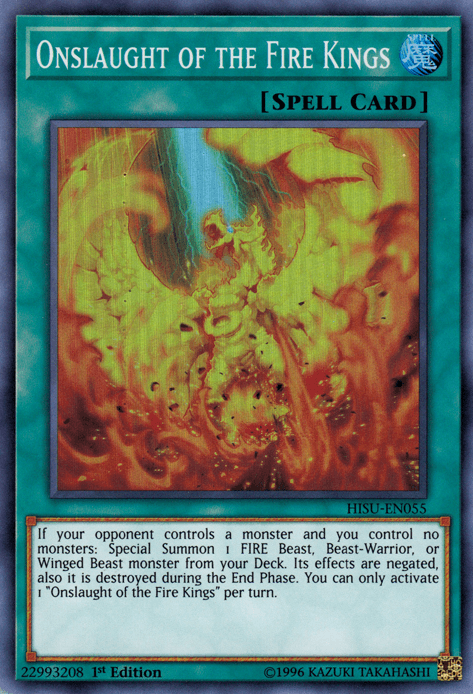 Onslaught of the Fire Kings [HISU-EN055] Super Rare - Josh's Cards