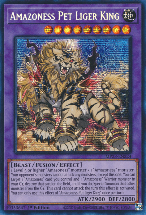 Amazoness Pet Liger King [MP23-EN224] Prismatic Secret Rare - Josh's Cards