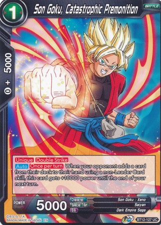 Son Goku, Catastrophic Premonition (BT12-127) [Vicious Rejuvenation] Parallel Foil