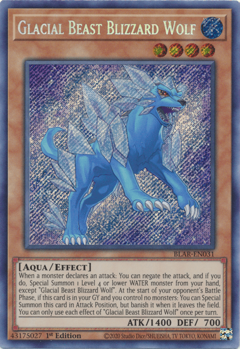 Glacial Beast Blizzard Wolf [BLAR-EN031] Secret Rare - Josh's Cards