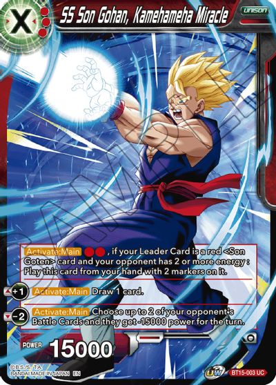 SS Son Gohan, Kamehameha Miracle (BT15-003) [Saiyan Showdown] Parallel Foil