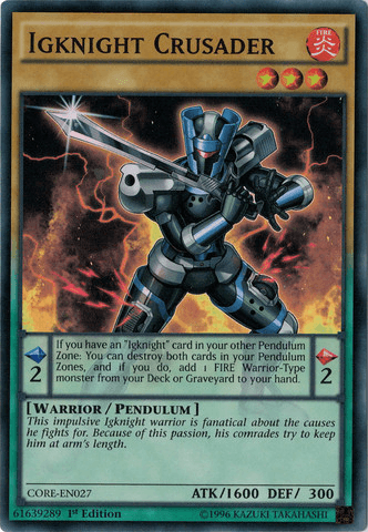 Igknight Crusader [CORE-EN027] Super Rare - Josh's Cards