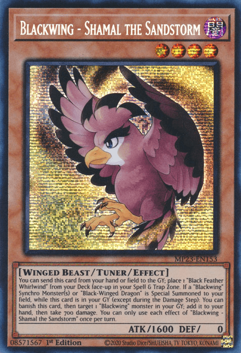 Blackwing - Shamal the Sandstorm [MP23-EN153] Prismatic Secret Rare - Josh's Cards