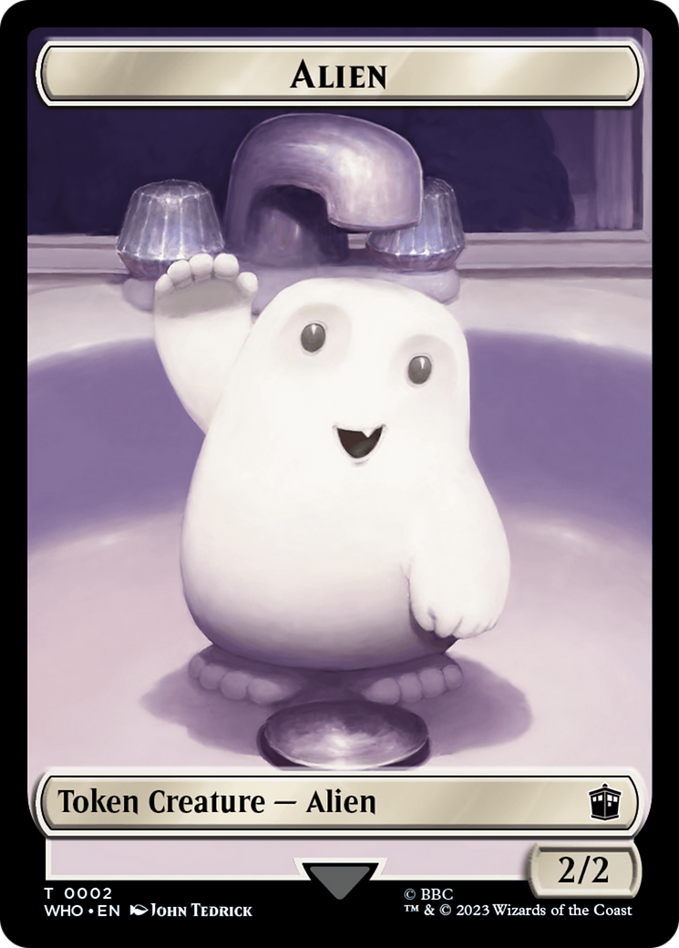 Alien // Dinosaur Double-Sided Token [Doctor Who Tokens] Foil