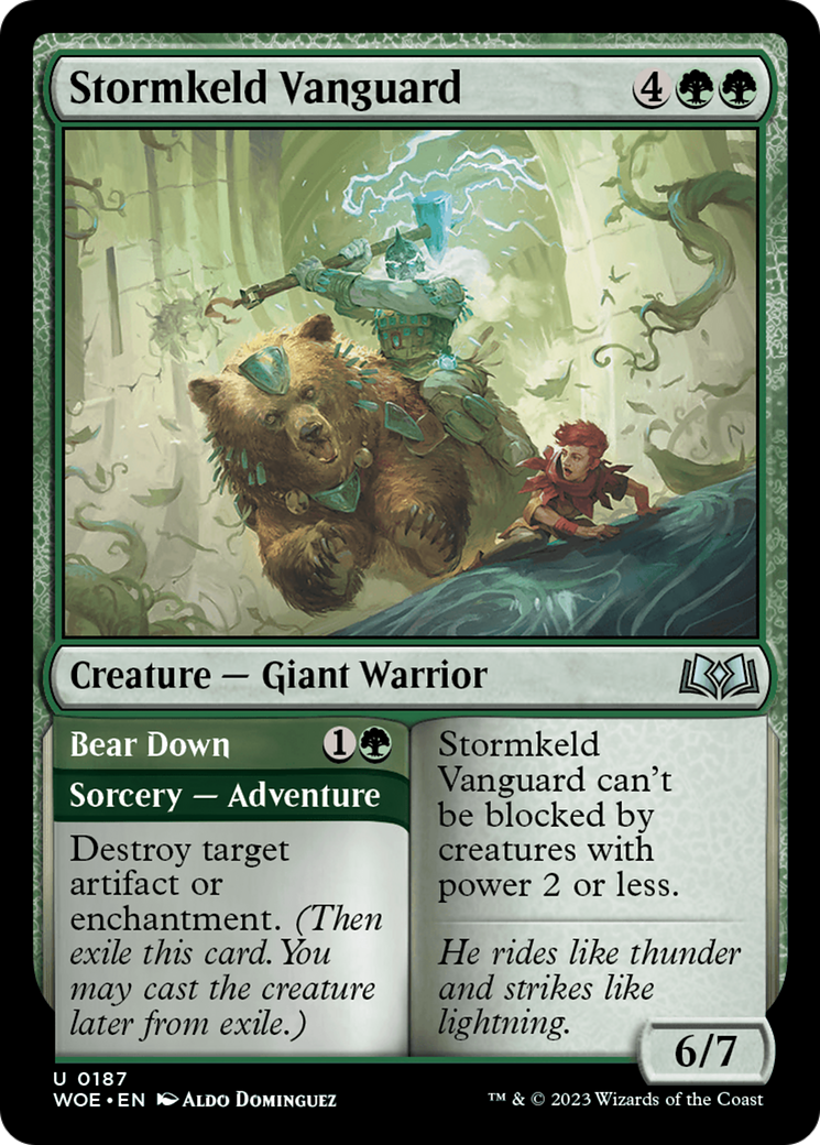 Stormkeld Vanguard // Bear Down (WOE-187) - Wilds of Eldraine Foil