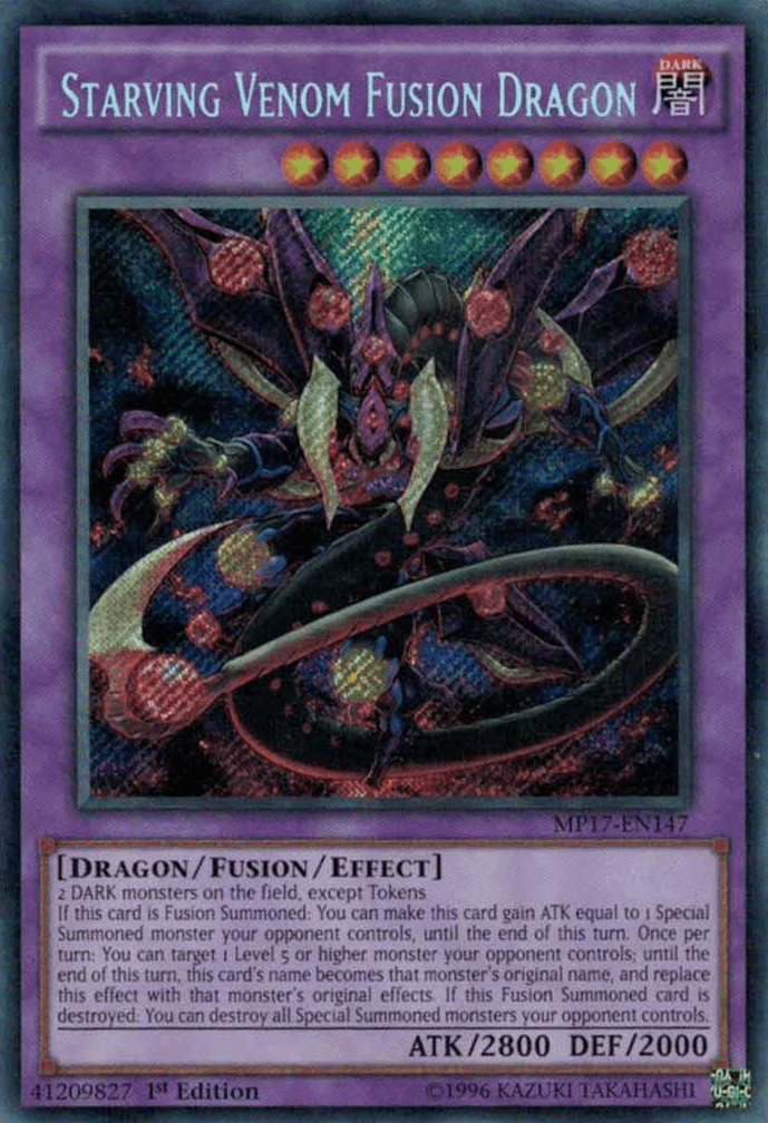 Starving Venom Fusion Dragon [MP17-EN147] Secret Rare - Josh's Cards