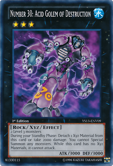 Number 30: Acid Golem of Destruction [YS13-ENV09] Common - Josh's Cards