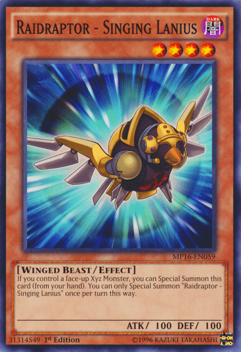 Raidraptor - Singing Lanius [MP16-EN059] Common - Josh's Cards