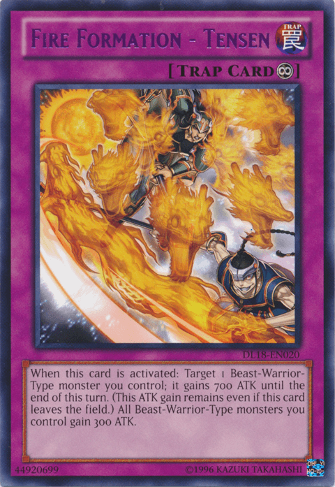 Fire Formation - Tensen (Purple) [DL18-EN020] Rare - Josh's Cards