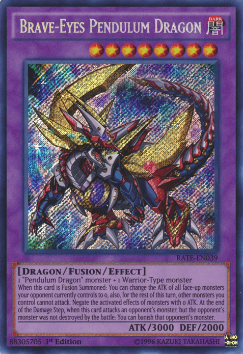 Brave-Eyes Pendulum Dragon [RATE-EN039] Secret Rare - Josh's Cards