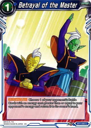 Betrayal of the Master (BT7-045) [Assault of the Saiyans] Parallel Foil