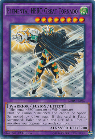 Elemental Hero Great Tornado [SDHS-EN045] Common - Josh's Cards