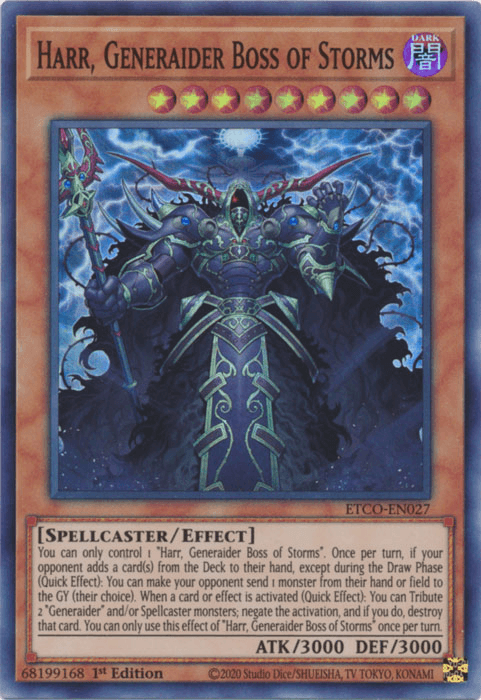 Harr, Generaider Boss of Storms [ETCO-EN027] Super Rare - Josh's Cards