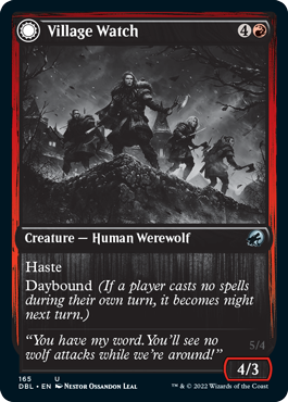 Village Watch // Village Reavers (DBL-165) - Innistrad: Double Feature: (Double Faced Transform) Foil