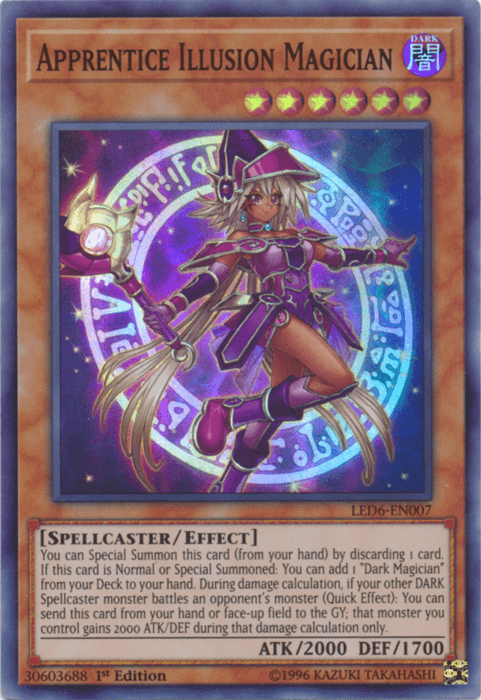 Apprentice Illusion Magician [LED6-EN007] Super Rare - Josh's Cards