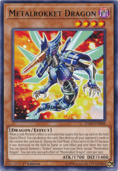 Metalrokket Dragon [EXFO-EN008] Rare - Josh's Cards