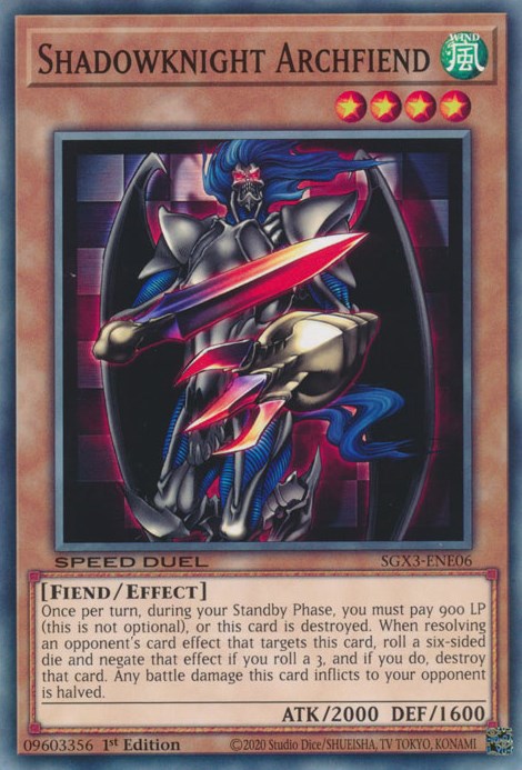 Shadowknight Archfiend (SGX3-ENE06) - Speed Duel GX: Duelists of Shadows 1st Edition