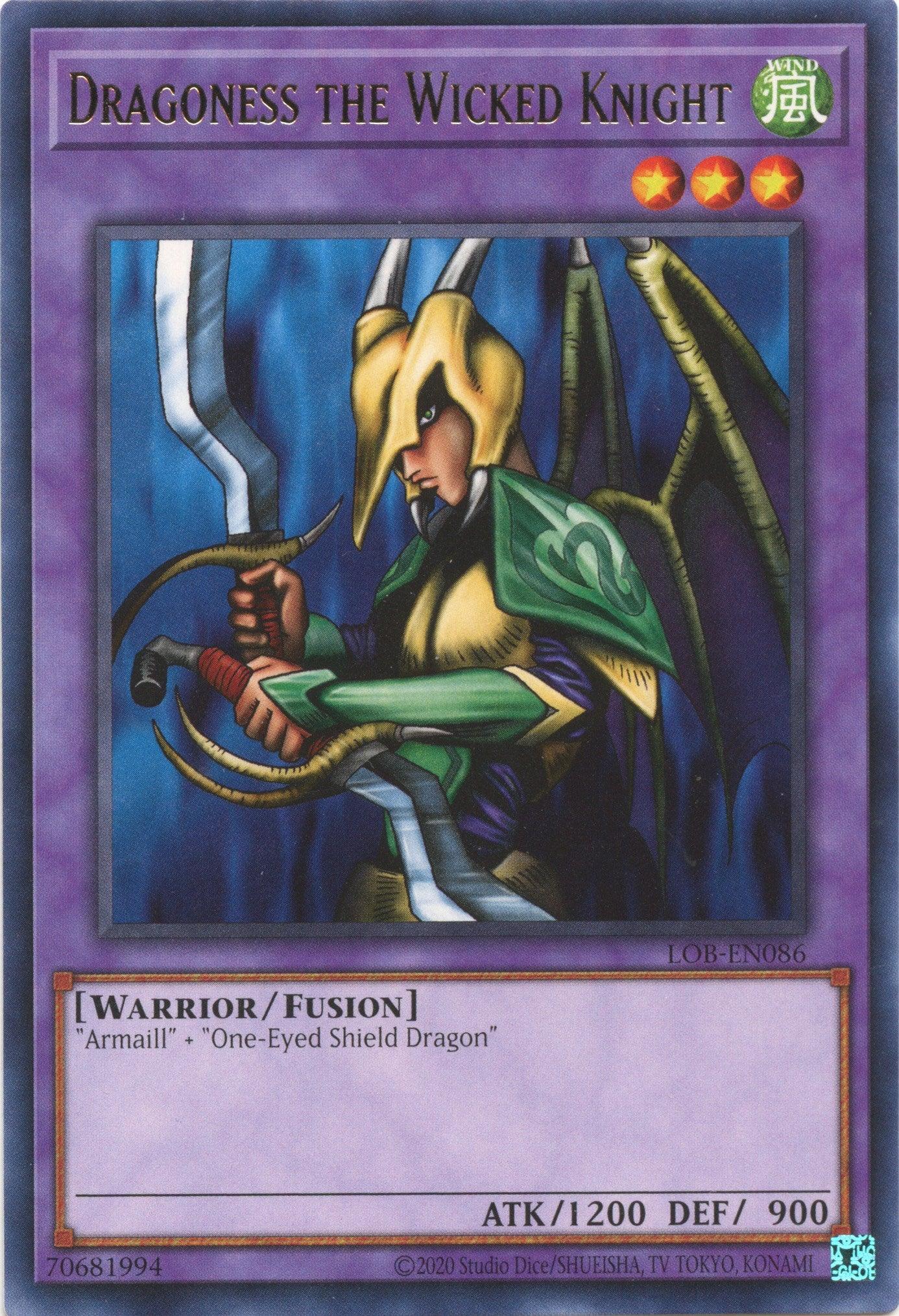 Dragoness the Wicked Knight (25th Anniversary) [LOB-EN086] Rare - Josh's Cards