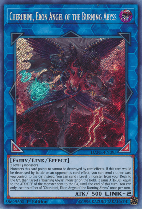 Cherubini, Ebon Angel of the Burning Abyss [DANE-EN095] Secret Rare - Josh's Cards