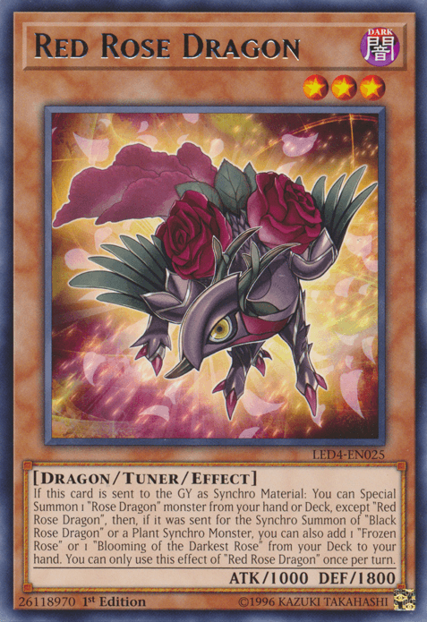 Red Rose Dragon [LED4-EN025] Rare - Josh's Cards