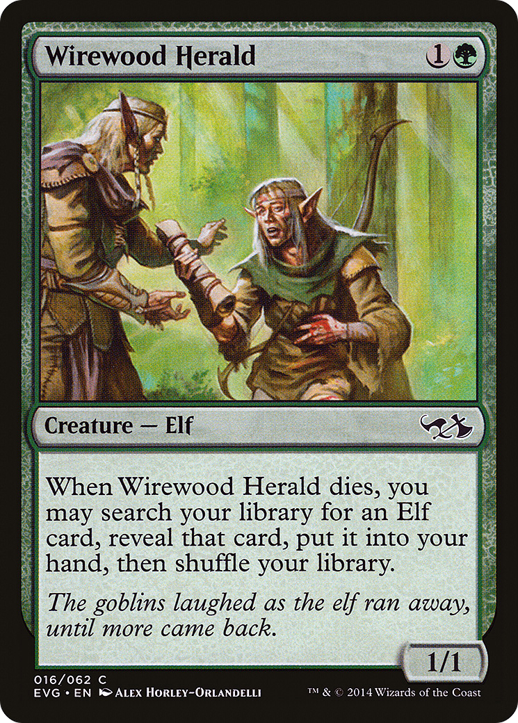 Wirewood Herald (DD3-016) - Duel Decks Anthology: Elves vs. Goblins Foil