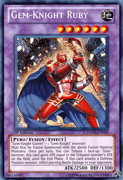 Gem-Knight Ruby [HA05-EN019] Secret Rare - Josh's Cards
