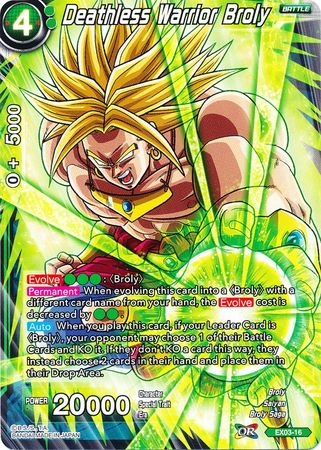 Deathless Warrior Broly (EX03-16) [Ultimate Box] Parallel Foil