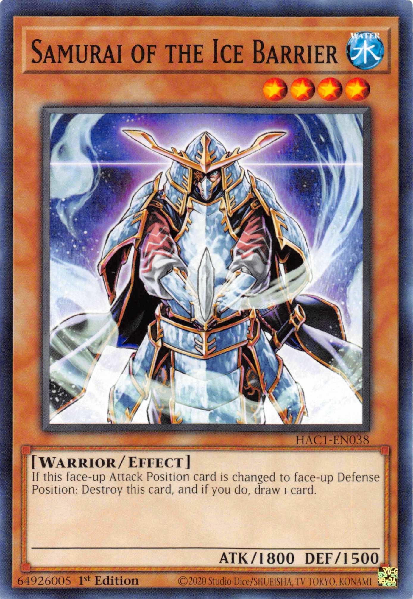 Samurai of the Ice Barrier [HAC1-EN038] Common - Josh's Cards