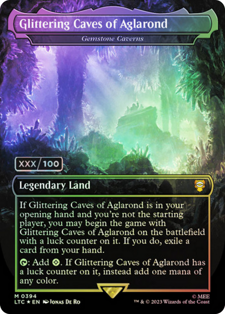 Gemstone Caverns (LTC-394) - Tales of Middle-earth Commander / Glittering Caves of Aglarond (Borderless) Foil