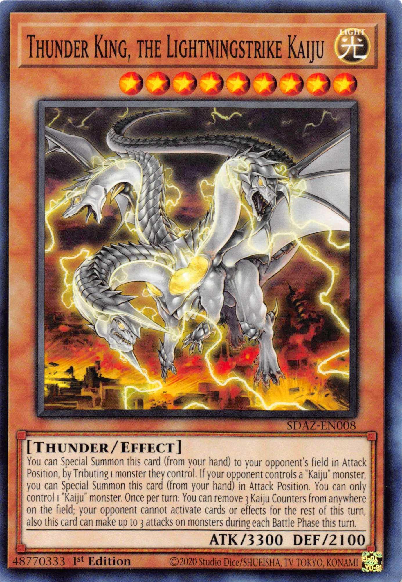 Thunder King, the Lightningstrike Kaiju [SDAZ-EN008] Common - Josh's Cards