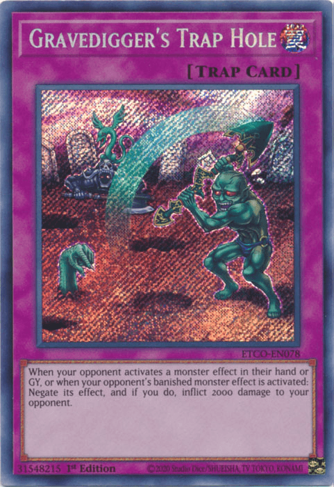 Gravedigger's Trap Hole [ETCO-EN078] Secret Rare - Josh's Cards