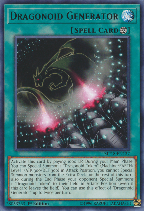 Dragonoid Generator [MP18-EN137] Rare - Josh's Cards