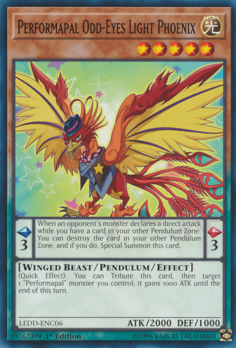 Performapal Odd-Eyes Light Phoenix [LEDD-ENC06] Common - Josh's Cards