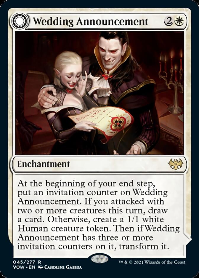 Wedding Announcement // Wedding Festivity (VOW-045) - Innistrad: Crimson Vow: (Double Faced Transform) Foil