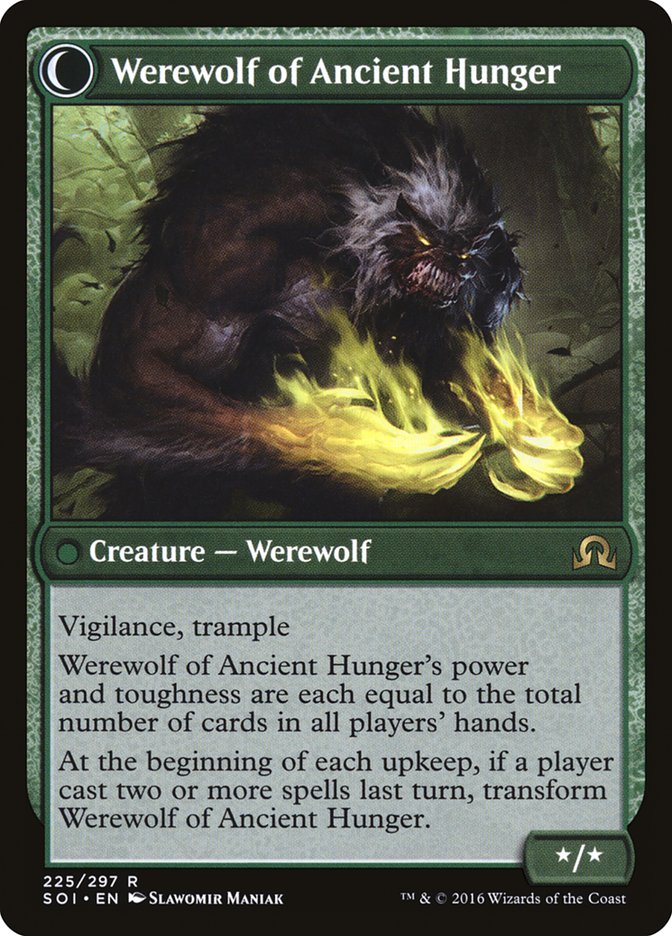 Sage of Ancient Lore // Werewolf of Ancient Hunger (SOI-225) - Shadows over Innistrad: (Double Faced Transform) Foil