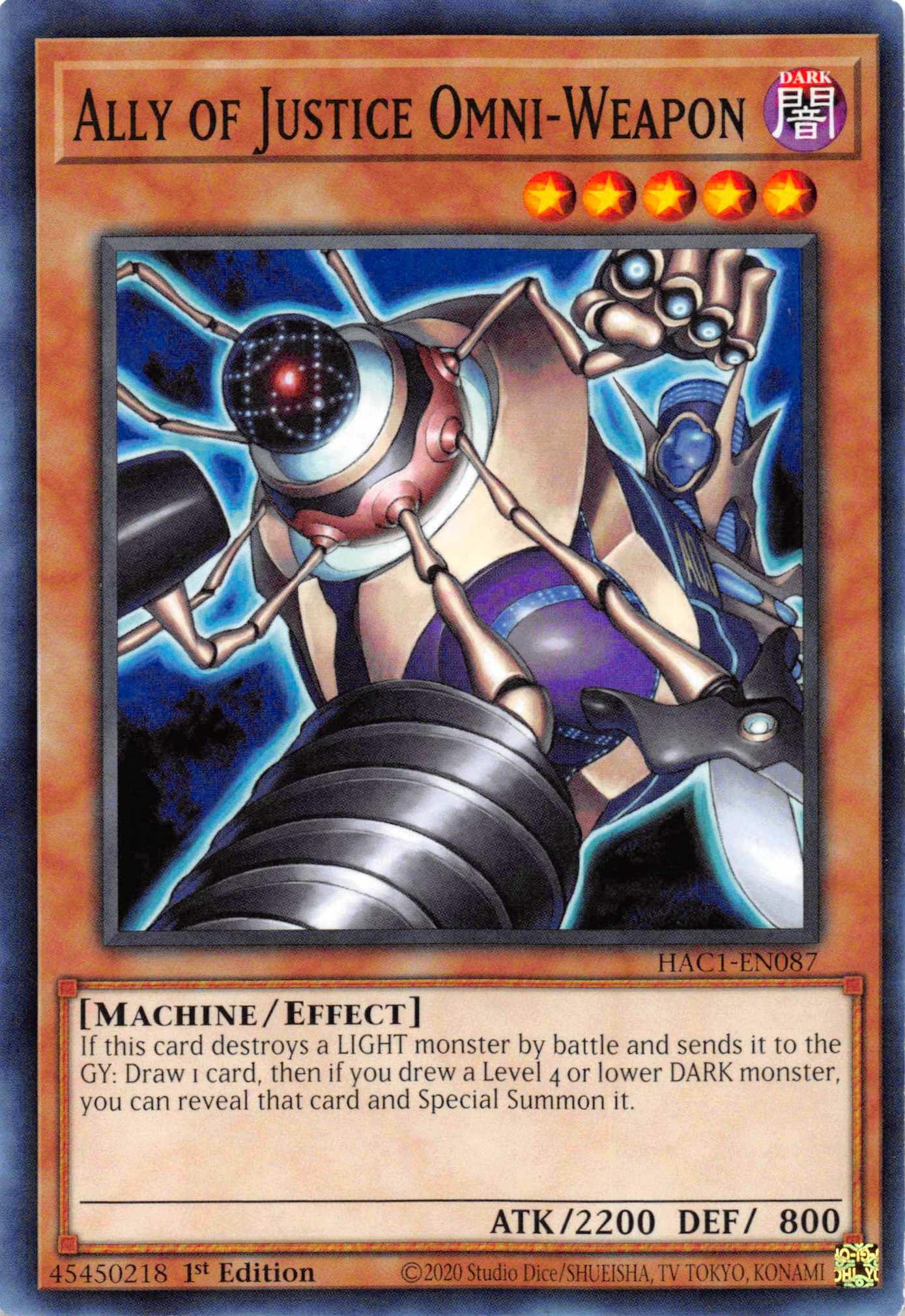 Ally of Justice Omni-Weapon [HAC1-EN087] Common - Josh's Cards