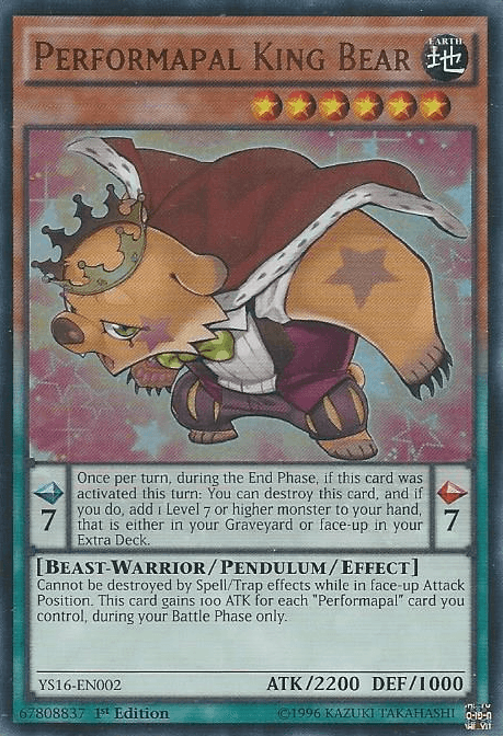 Performapal King Bear [YS16-EN002] Ultra Rare - Josh's Cards