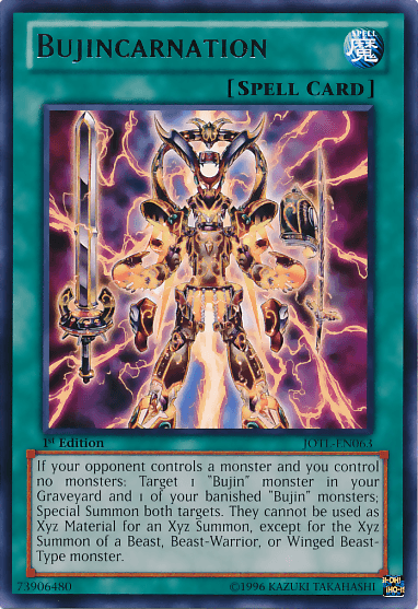 Bujincarnation [JOTL-EN063] Rare - Josh's Cards