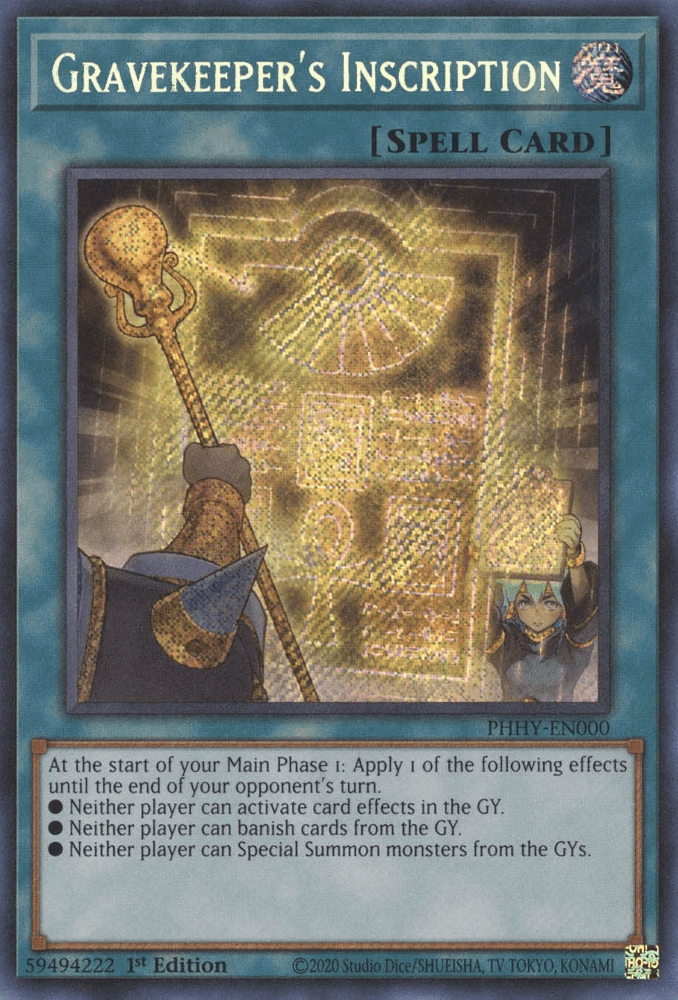 Gravekeeper's Inscription [PHHY-EN000] Secret Rare - Josh's Cards