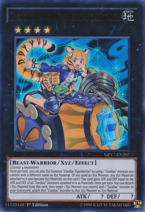 Zoodiac Tigermortar [MP17-EN207] Ultra Rare - Josh's Cards