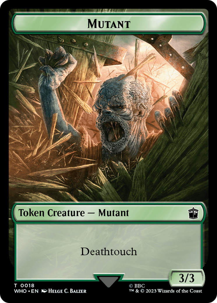 Soldier // Mutant Double-Sided Token [Doctor Who Tokens] Foil