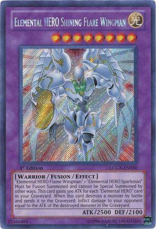 Elemental HERO Shining Flare Wingman [LCGX-EN050] Secret Rare - Josh's Cards