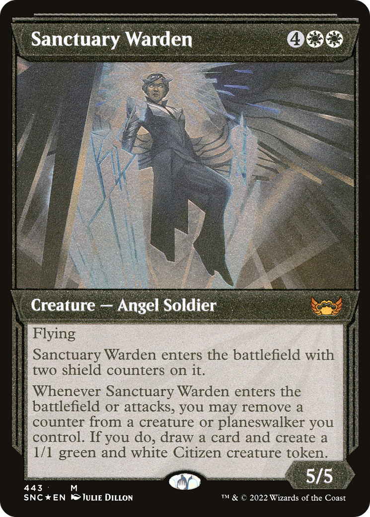 Sanctuary Warden (SNC-443) - Streets of New Capenna: (Showcase) Etched Foil